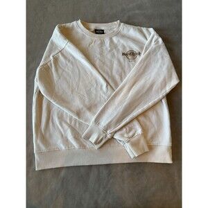 Hard Rock Cafe Los Angeles Crewneck Sweatshirt Medium Beige Pullover